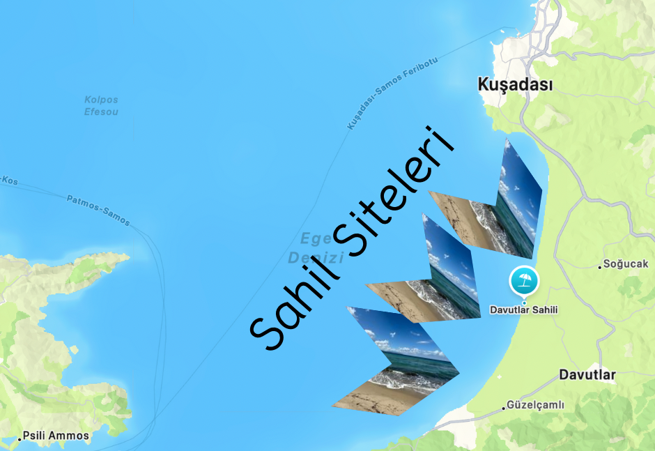 Sahil siteleri harita ekran görüntüsü